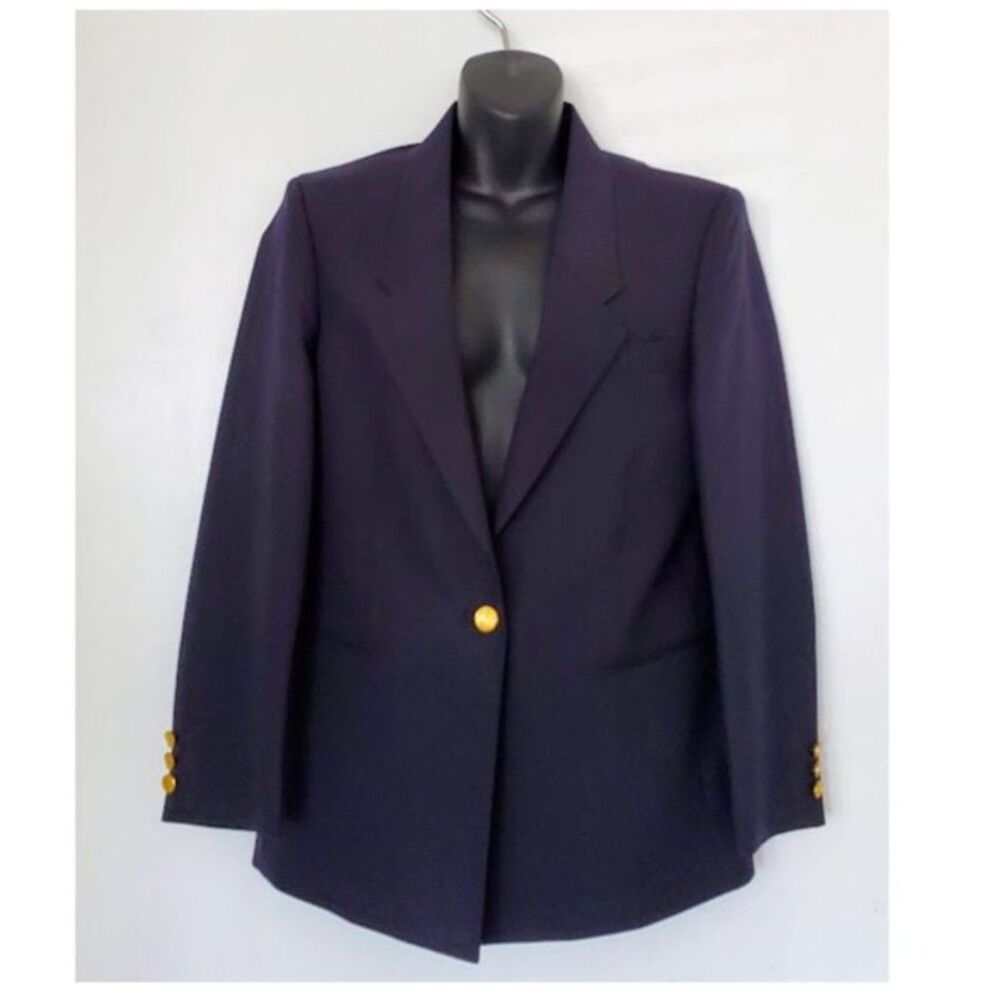 NWT Continental Airlines Uniform Blazer Flight Attendant Navy Blue Sz 4R VNTG